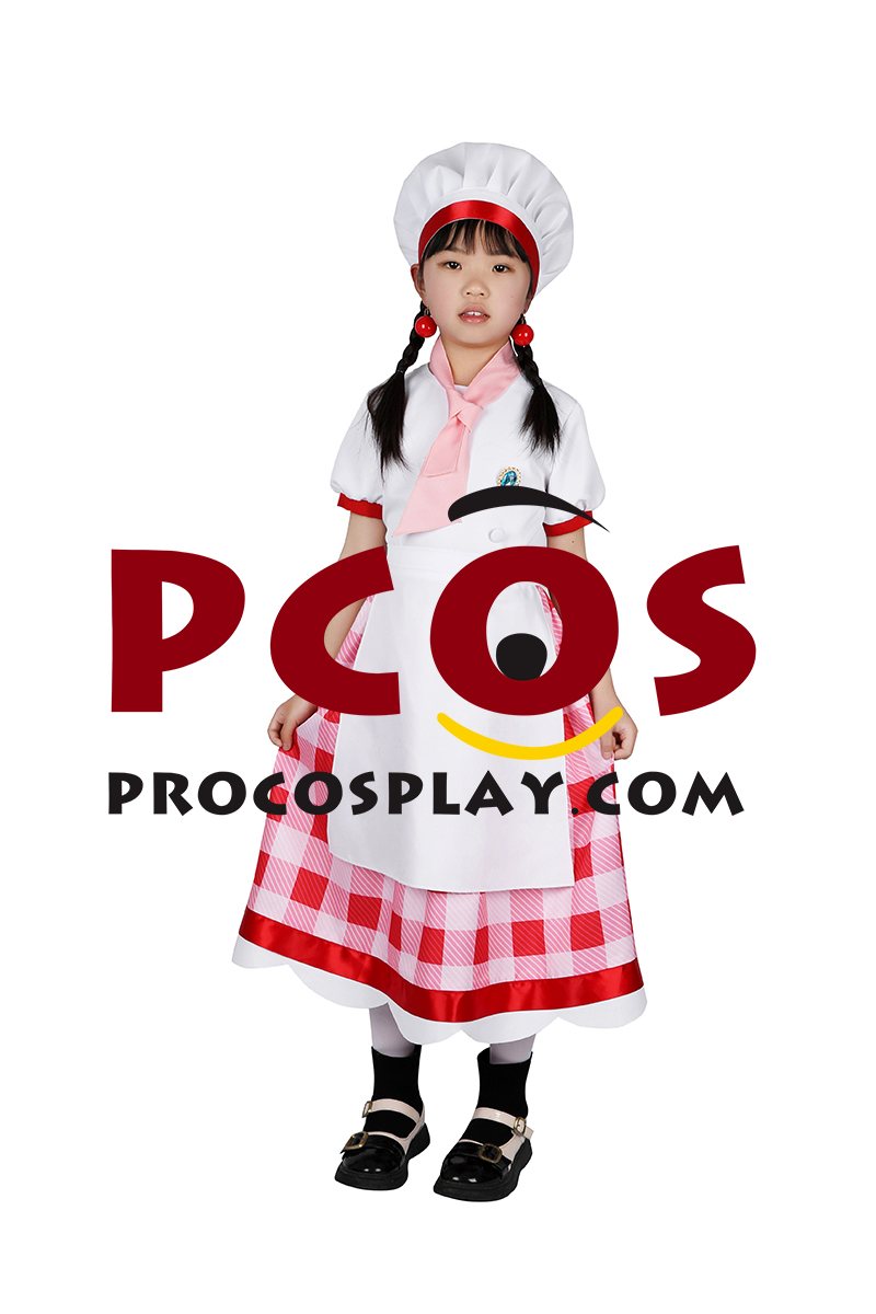Princess Peach: Showtime Pastry Chef Peach Cosplay Costume Child Version C08957