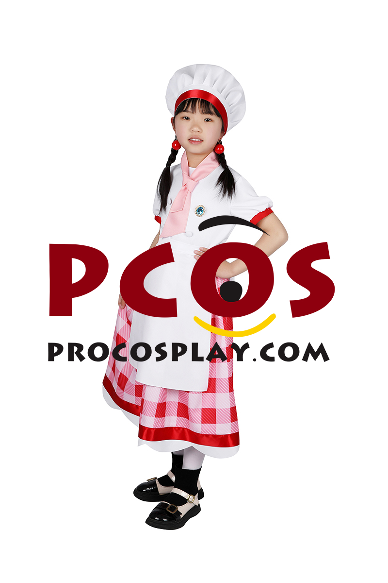 Princess Peach: Showtime Pastry Chef Peach Cosplay Costume Child Version C08957