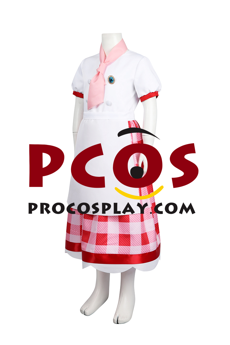 Princess Peach: Showtime Pastry Chef Peach Cosplay Costume Child Version C08957