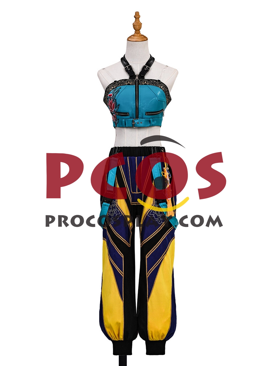 (image for) Ready to Ship Teal Black Wide-Leg Costume PU Version C09726