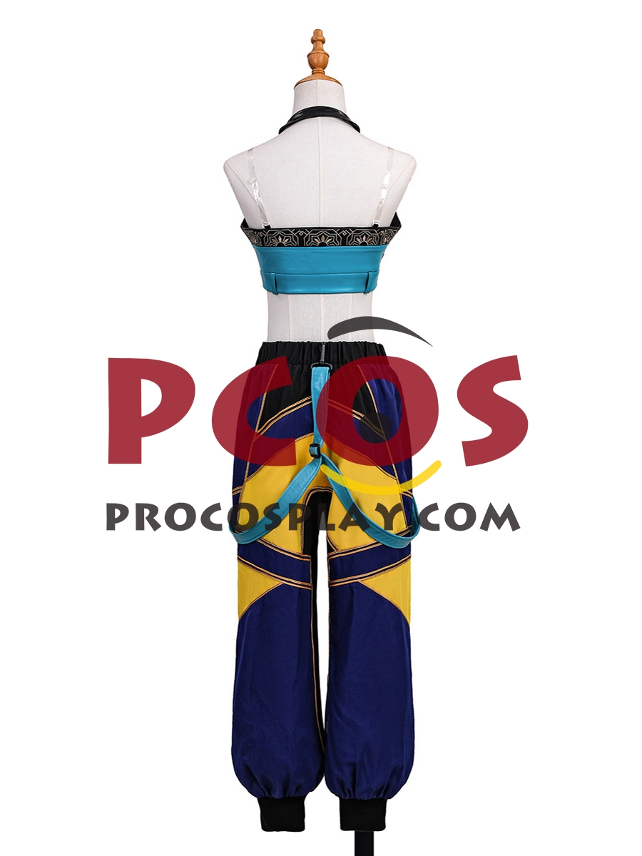 Ready to Ship Teal Black Wide-Leg Costume PU Version C09726