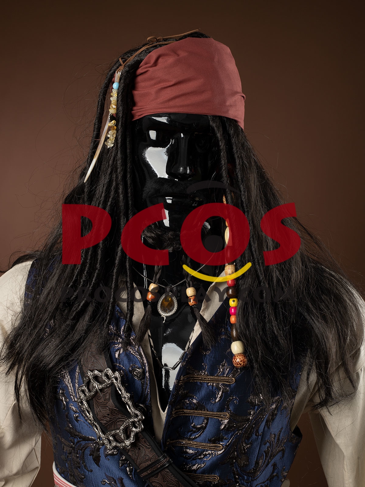 Ready to Ship Pirates of the Caribbean 5 Captain Jack Sparrow Cosplay Costume C09129 Upgraded Version