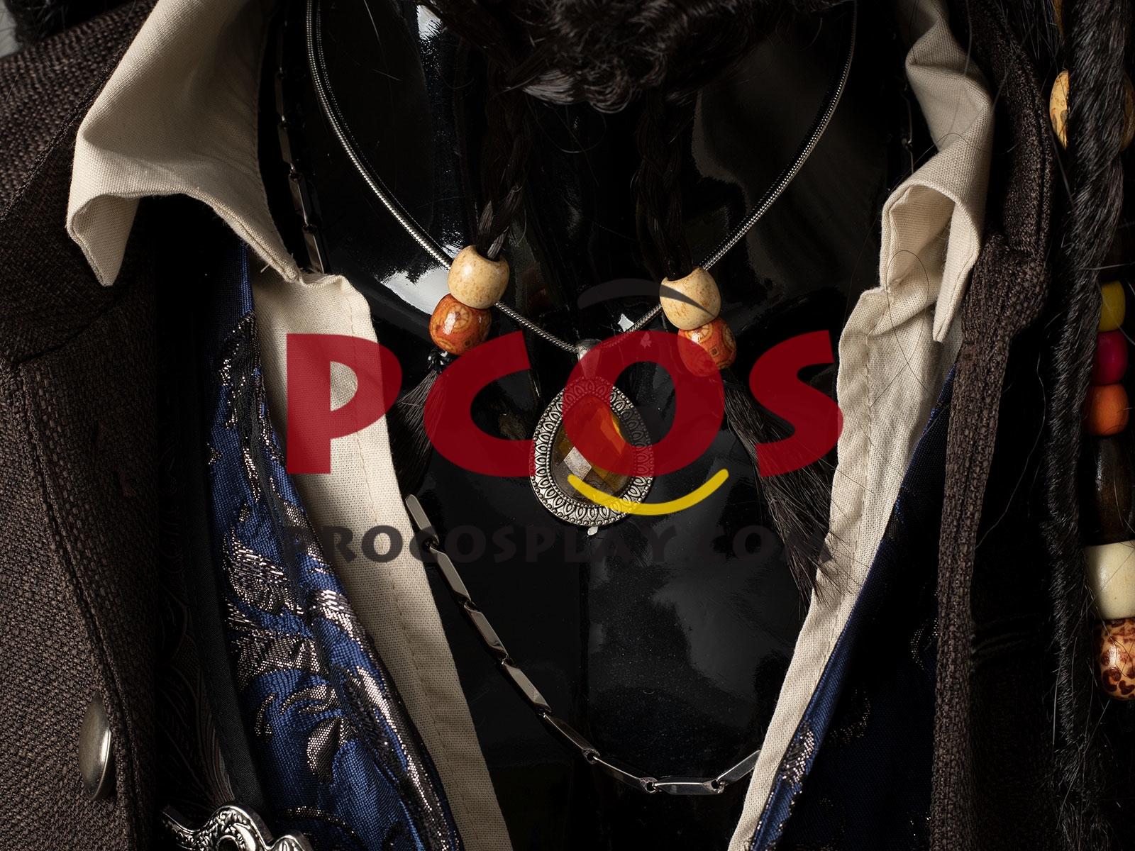 Ready to Ship Pirates of the Caribbean 5 Captain Jack Sparrow Cosplay Costume C09129 Upgraded Version