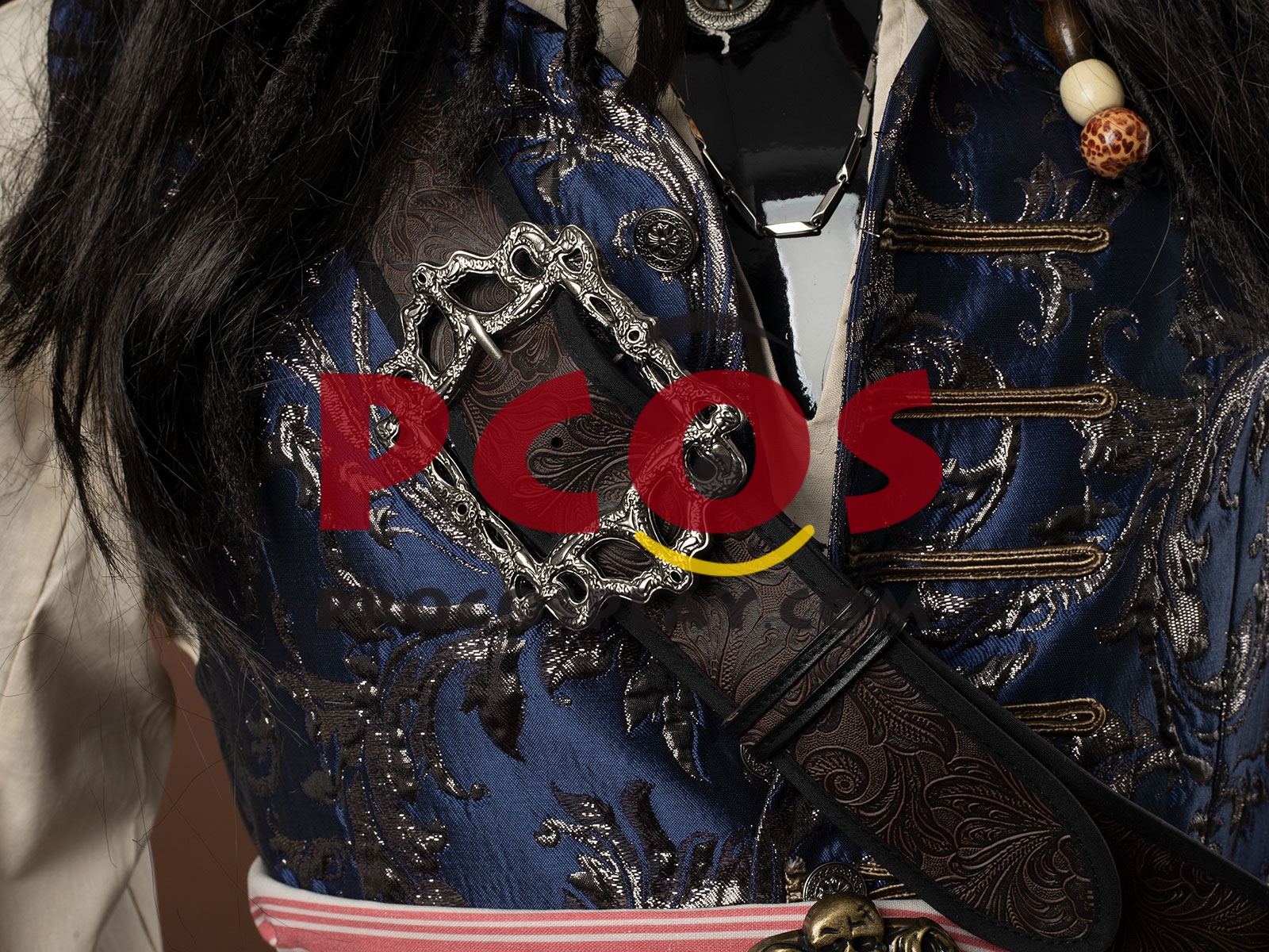 Ready to Ship Pirates of the Caribbean 5 Captain Jack Sparrow Cosplay Costume C09129 Upgraded Version