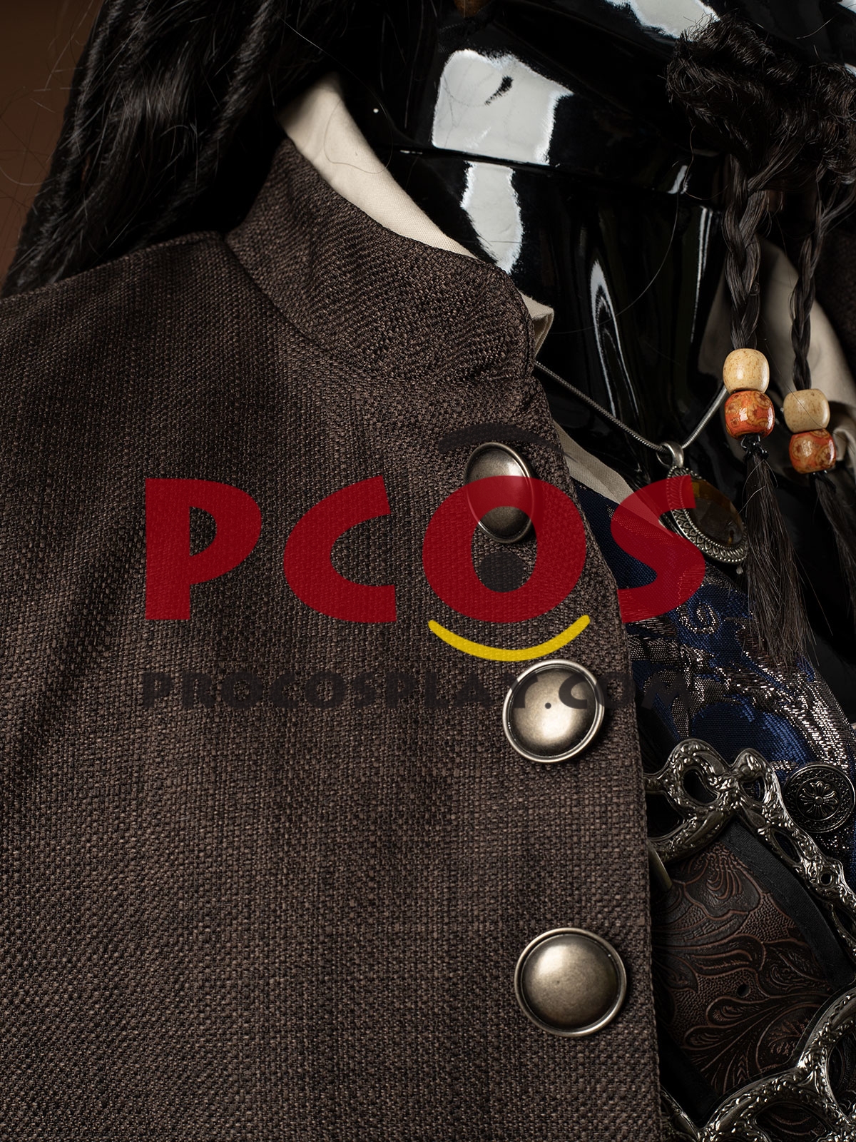 Ready to Ship Pirates of the Caribbean 5 Captain Jack Sparrow Cosplay Costume C09129 Upgraded Version