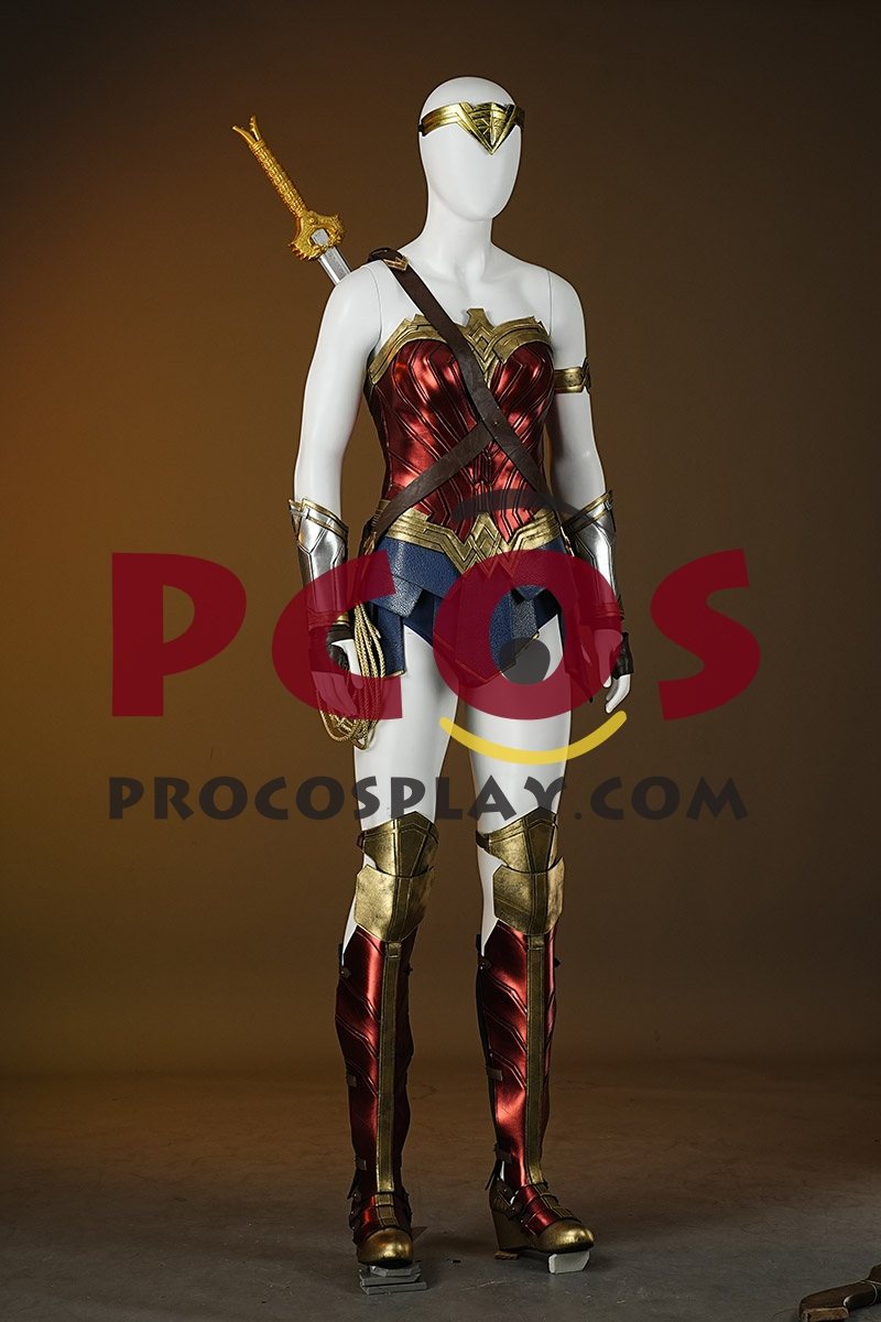 Ready to Ship Red Gold Warrior Costume C09297S Extreme Version