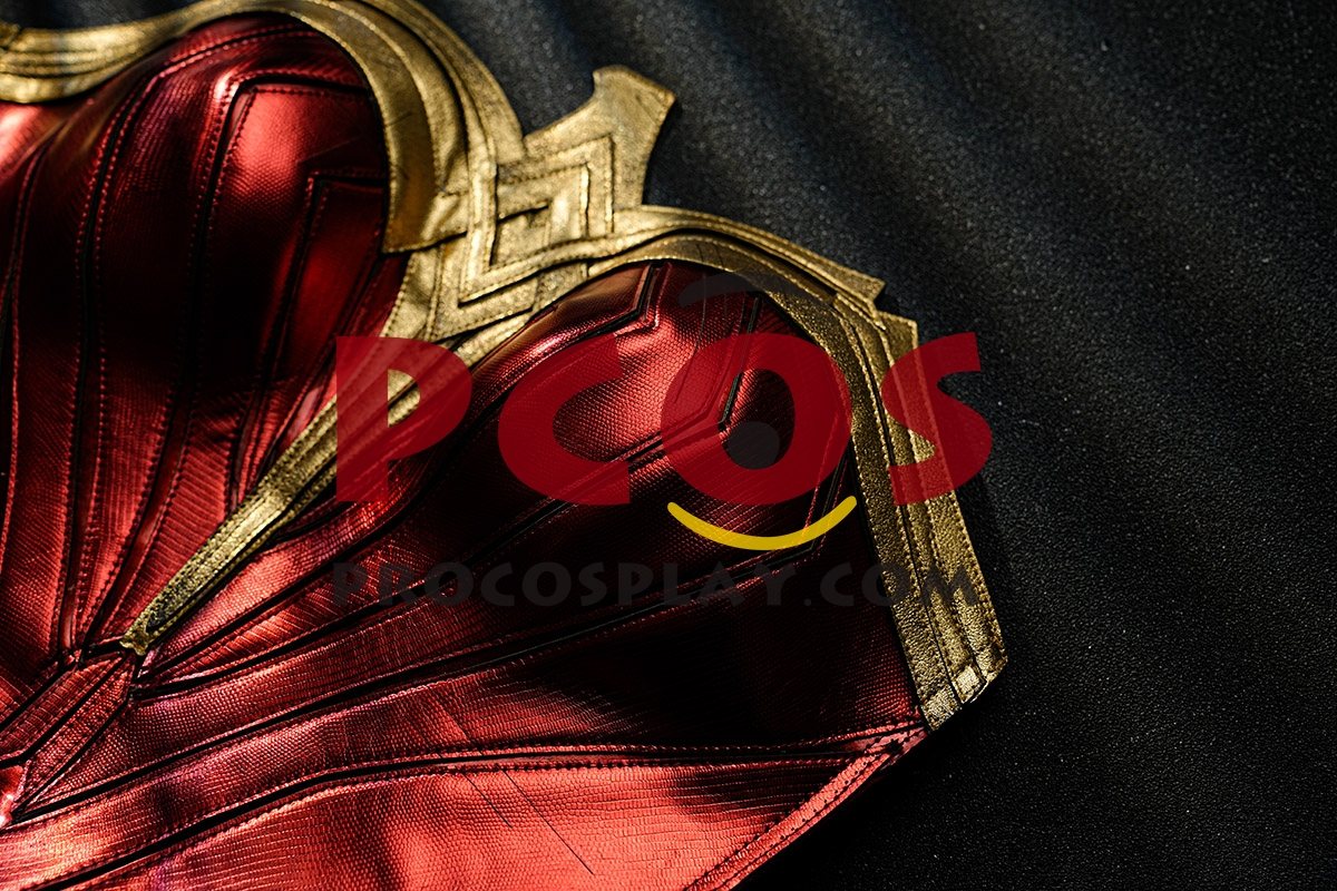 Ready to Ship Red Gold Warrior Costume C09297S Extreme Version