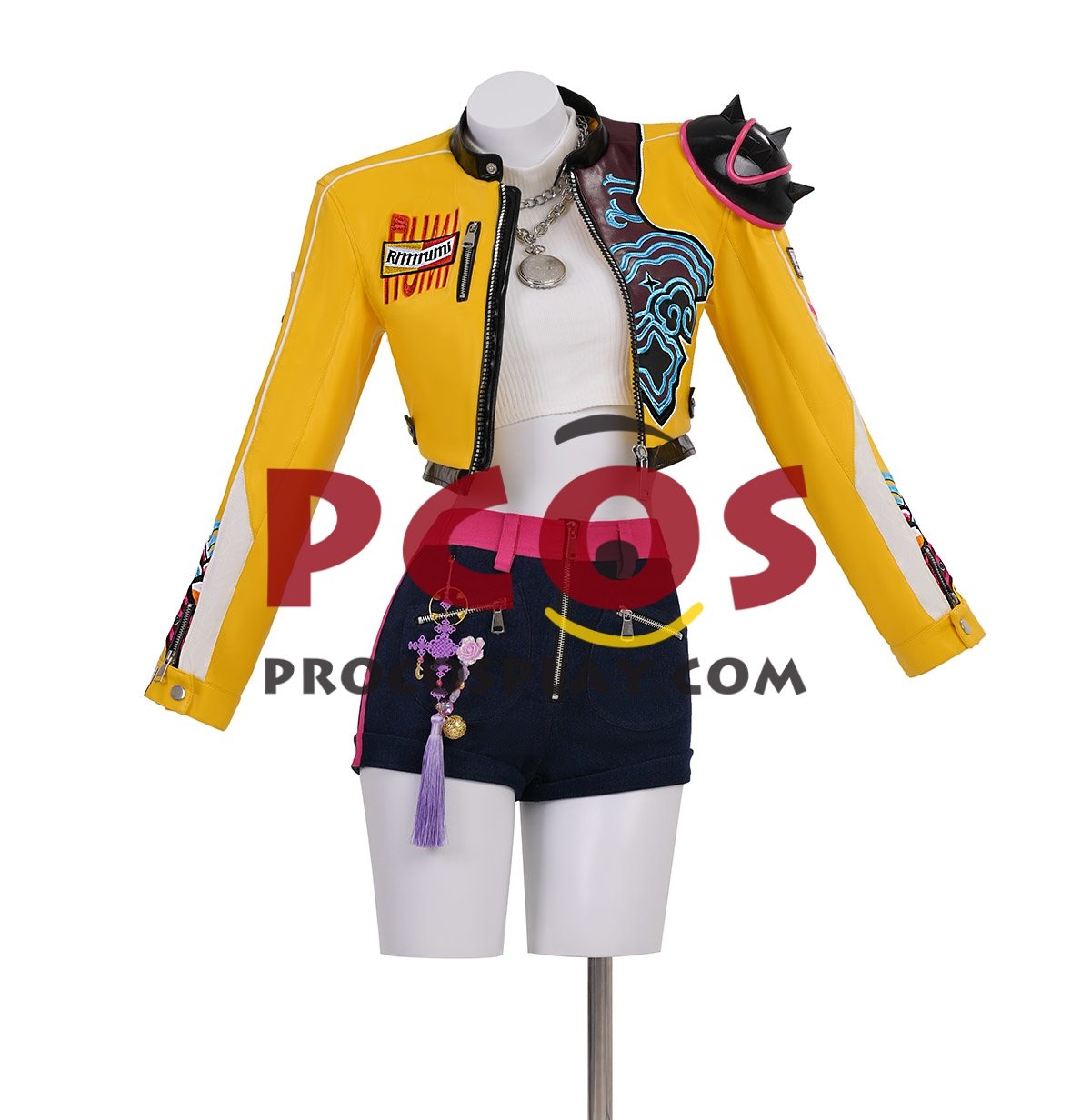 (image for) Ready to Ship Yellow Cropped Jacket Costume PU Version C09727