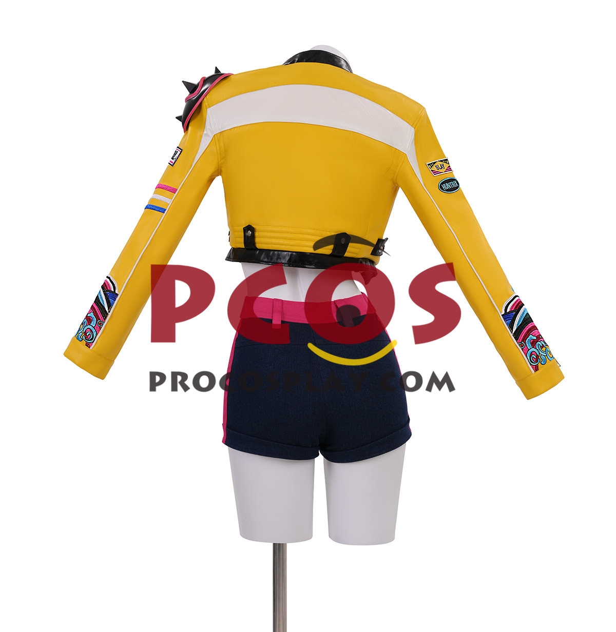 Ready to Ship Yellow Cropped Jacket Costume PU Version C09727
