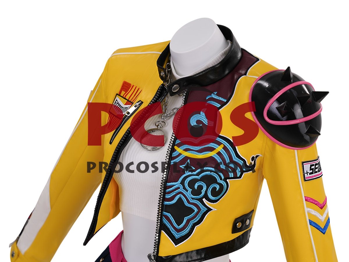 Ready to Ship Yellow Cropped Jacket Costume PU Version C09727
