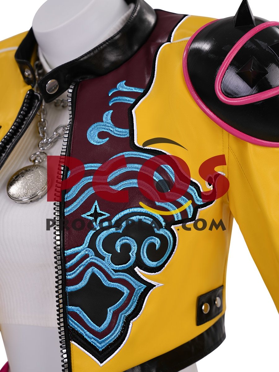 Ready to Ship Yellow Cropped Jacket Costume PU Version C09727