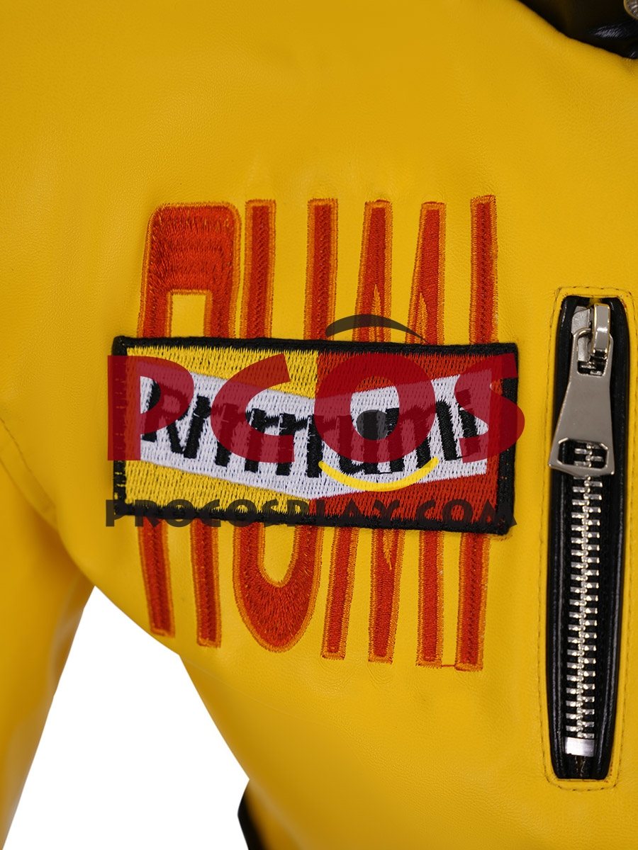 Ready to Ship Yellow Cropped Jacket Costume PU Version C09727