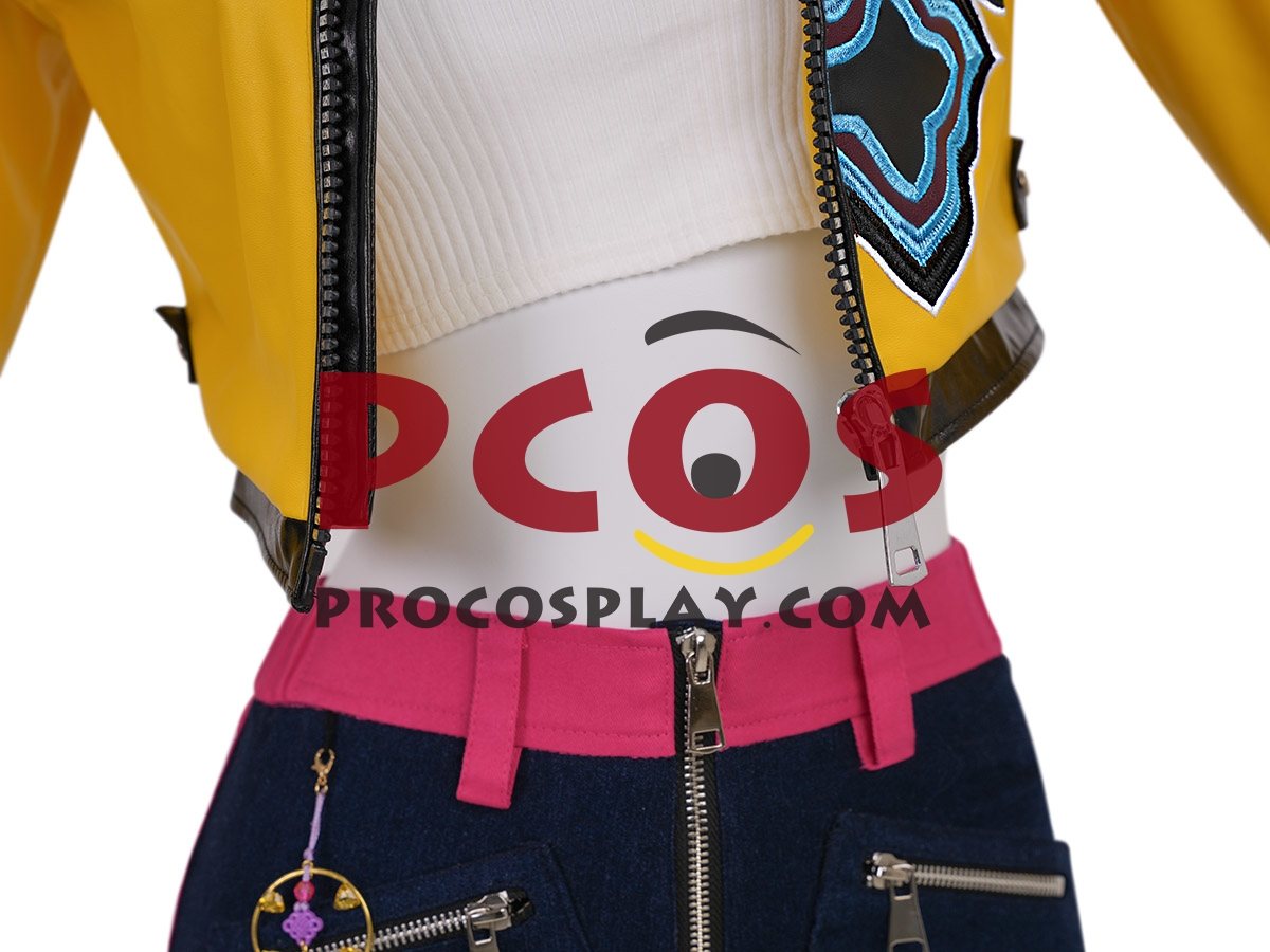 Ready to Ship Yellow Cropped Jacket Costume PU Version C09727