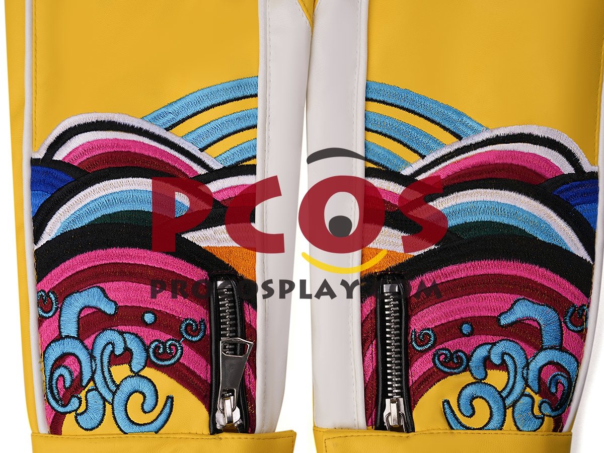 Ready to Ship Yellow Cropped Jacket Costume PU Version C09727