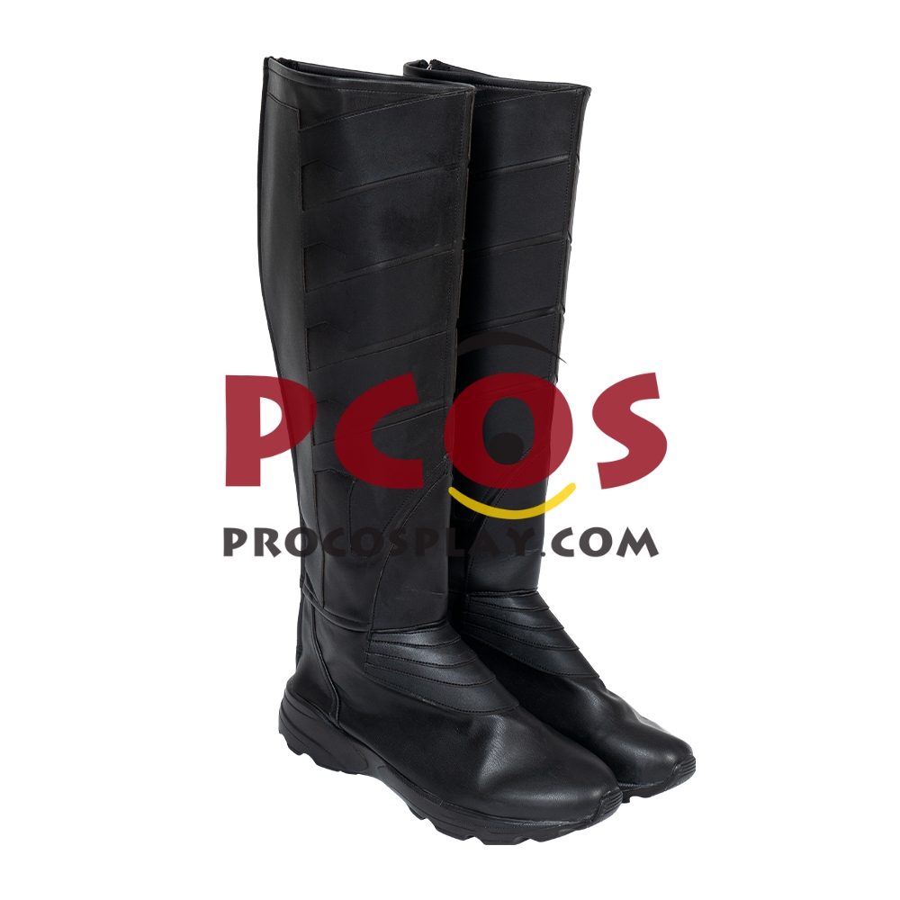 Black Pleather Fighting Boots C07967