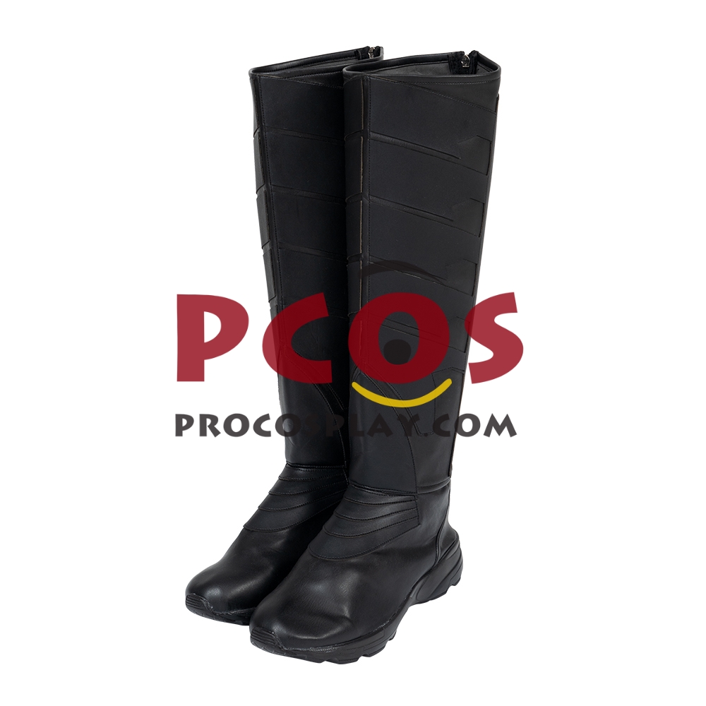 Black Pleather Fighting Boots C07967