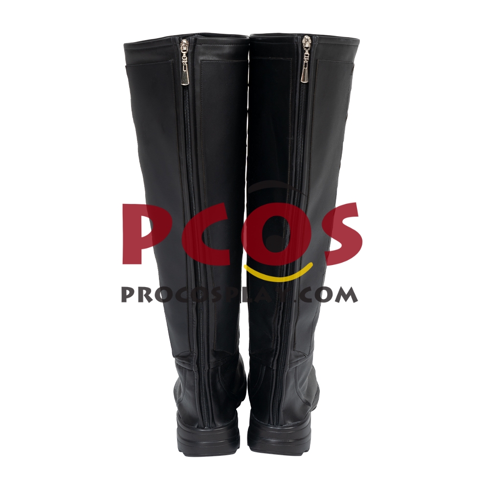Black Pleather Fighting Boots C07967