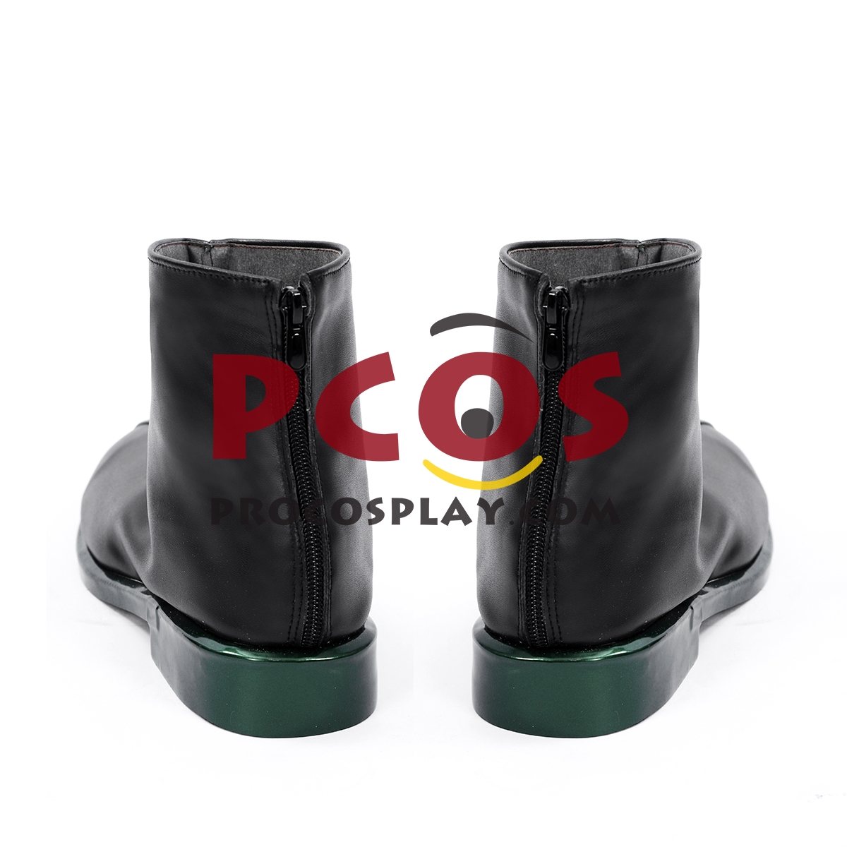Matte Black Ankle Cosplay Shoes C10072