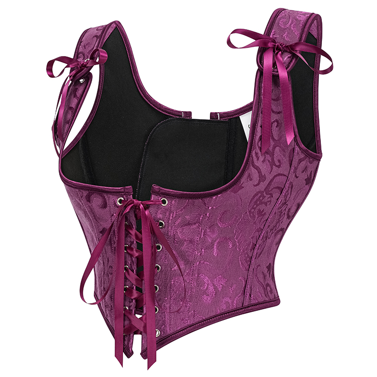 Vintage Floral Embroidered Camisole, Corset Vest Top for Women Bustier Shapewear N23884