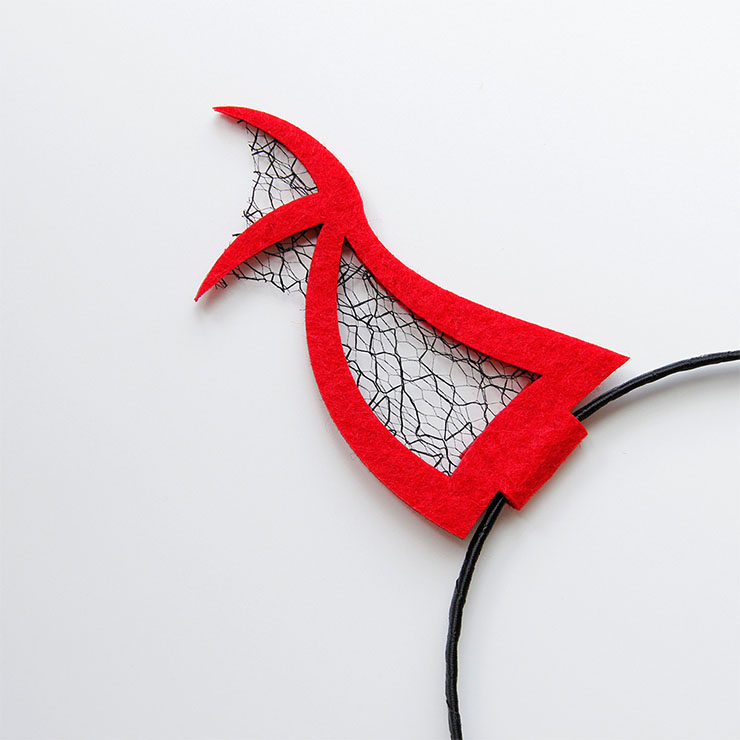 Sexy Red Demon's Horns Monster Halloween Party Nightclub Decorations Headband J21526